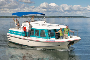 vetus 1200 auf einem glatten See